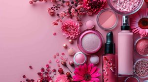 pink-background-with-pink-lip-gloss-flowers-min-min