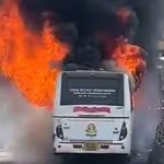 ठाणे स्टेशनवर ‘शिवशाही’ बसला भीषण आग:15 प्रवासी थोडक्यात बचावले, बस पूर्ण जळून खाक; मोठी दुर्घटना थोडक्यात टळली