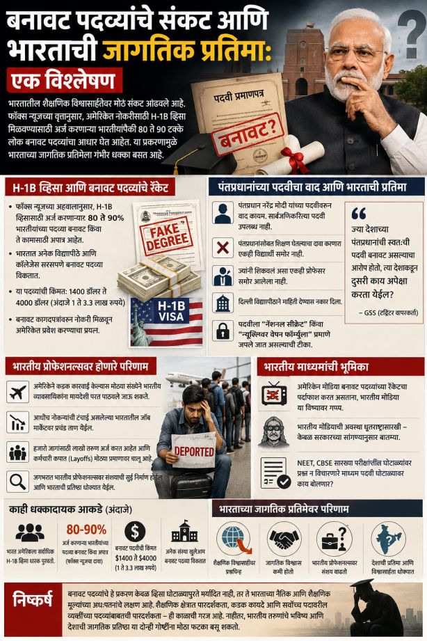 बनावट पदव्यांचे संकट आणि भारताची जागतिक प्रतिमा: एक विश्लेषण – VastavNEWSLive.com