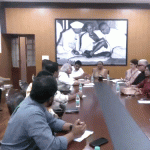 India Block Mock Parliament Delhi; Kharge, Rahul Gandhi, Meira Kumar